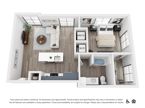 a 1 bedroom floor plan